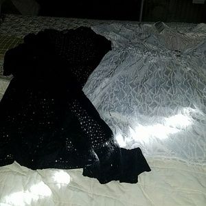 2 cover ups, one white ome black, xl